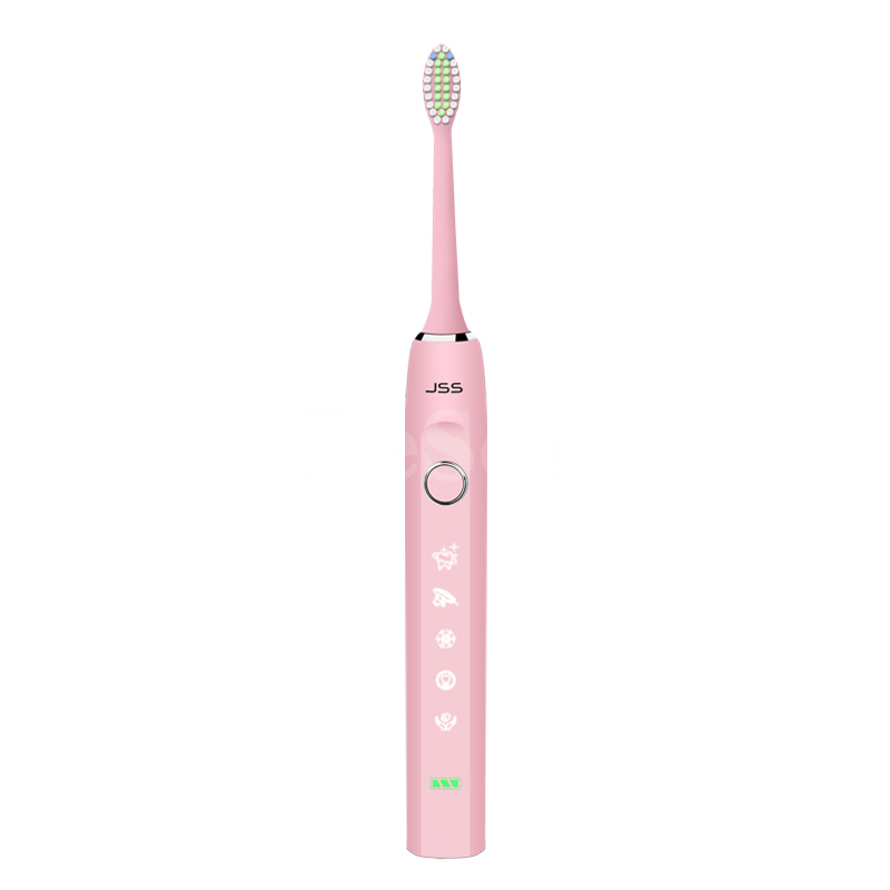 pink electric toothbrush, power electric toothbrush, pressure sensitive